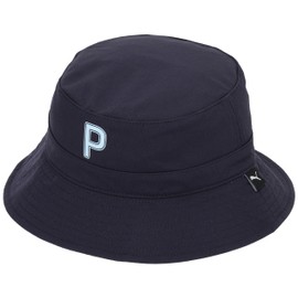 Puma Men's Bucket Hat, Golf, P Earmuffs Hat, deep navy