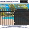 5' x 25' Privacy Fence Screen in Black with Brass