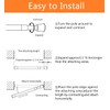 KXLife 2 Pack Smallest Spring Tension Curtain Rod for Narrow