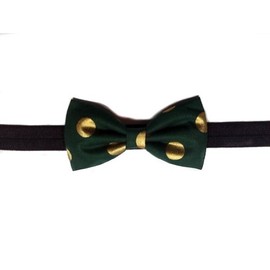 EmilyRose Couture Mini USF Color Theme Hair Bow- Newborn- Toddler- Baby Girls- Adults (Black Headband)