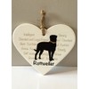 HEART SHAPED PET PLAQUE 'ROTTWEILER'