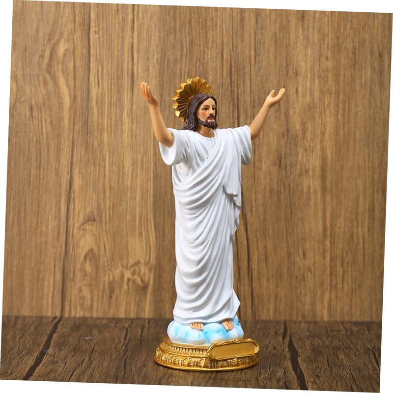 Tofficu Easter Jesus Adornment Statue of Jesus Rebirth Holy Child