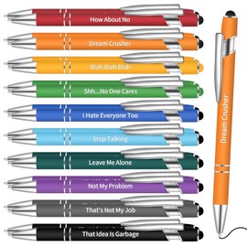 Sinmoe 20 Pcs Funny Pens for Coworkers Snarky Office Pens Funny Work Pens Adult Quotes Ballpoint Pens Complaining Pen Negative Passive Pen Insulting Complaining Pen for Colleague Gift(Satire Style)
