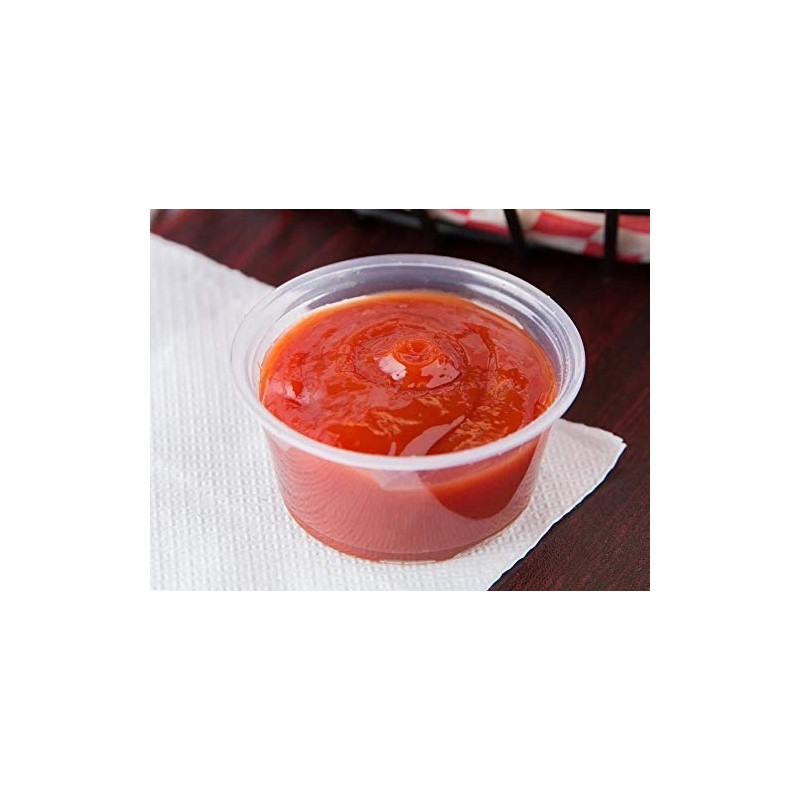 [200 Sets] 2 oz. Plastic Jello Shot Cup Containers with