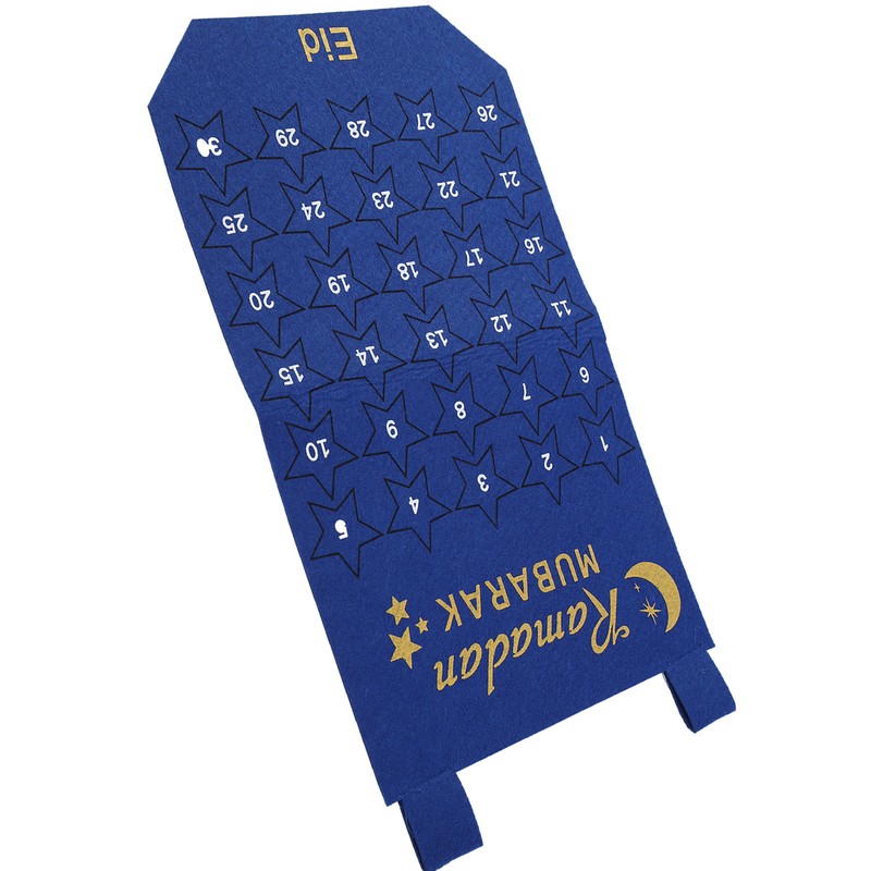 Eid Mubarak Advent Calendar Hanging Fabric Countdown Date Display Ramadan
