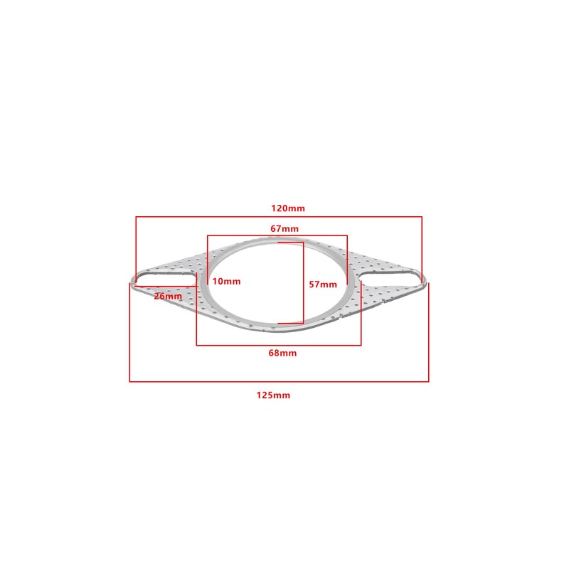 VGOL 5 Pcs 2.25 Inch 57mm Car Engine Exhaust Gasket