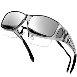 KANASTAL Over Sunglasses, Can Be Worn Over Glasses, Polarized, UV400, UV Protection, For Driving, Fishing, Sports, Men, Women.., M