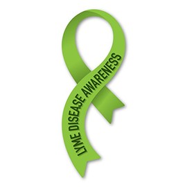Magnet America Lyme Disease Awareness Curvy Ribbon Magnet is 6.688" x 2.5" Made for Vehicles and Refrigerators