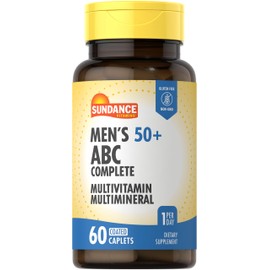 Sundance Men's 50+ ABC Complete Multivitamin | 60 Caplets | with Multimineral Formula | Non-GMO and Gluten Free Supplement