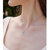 KristLand 925 Sterling Silver Gold-Plated Necklace Silver Opal Necklaces for