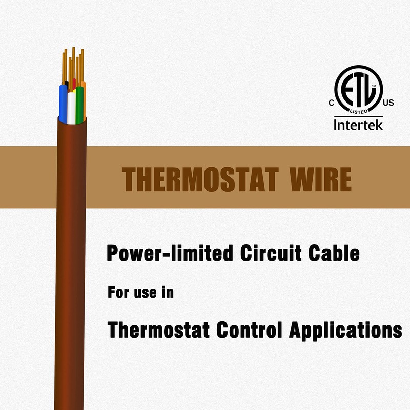 Cableague Thermostat Wire 18/5 18 Gauge 5 Conductor ETL 18-5