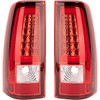 Tail Light Assembly Compatible With 2003-2006 Chevy Silverado 1500 2500 3500 Driver and Passenger Side LED Rear Brake Lamps With Bulb Inside And Wiring Harness