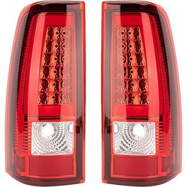 Tail Light Assembly Compatible With 2003-2006 Chevy Silverado 1500 2500 3500 Driver and Passenger Side LED Rear Brake Lamps With Bulb Inside And Wiring Harness
