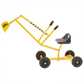 Excavator Ride, Sand Digger w/ 360 Rotation Base for Kids Ages 3 & Up, Yellow:_Big Dig and Roll - Orange_Toy