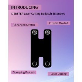 Liebster Women's Bodysuit Extender H-shaped - Premium Metal Snap, Adjustable Fit & Comfort, 01 Black, 3" Length, X-Small