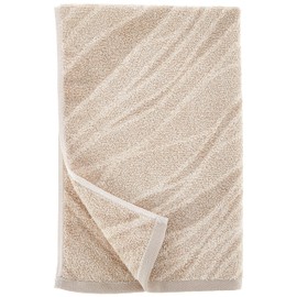 Violet Linen Zebra Stripe Pattern 100% Terry Plush 600 GSM Cotton Super Soft Highly Absorbent Jacquard Fashion Bathroom, Premium Hotel & Spa Quality, Rectangular, Hand Towels, 20" X 30", Taupe 2 Count