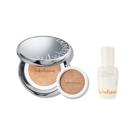 Sulwhasoo Free Gift: Sulwhasoo Perfecting Cushion Foundation 15g Main Product + 15g Refill Set, No. 25N1 Amber, 1 Count (+R.LUX Sulwhasoo Free Gift Included) / 사은품 설화수 퍼펙팅 쿠션 파운데이션 본품 15g + 리필 15g 세트, 25N1호 앰버, 1개 (+R.LUX 설화수 사은품 증정)