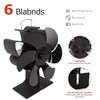 WuYan Stove Fan, Fireplace Tool with 6 Blades, No Electricity,