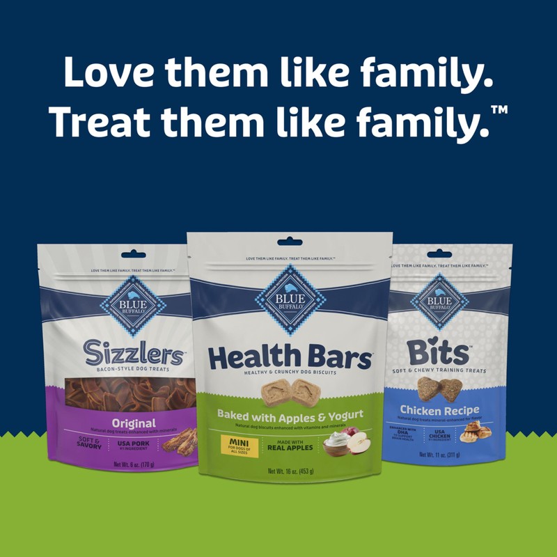 Blue Buffalo Health Bars Mini Crunchy Dog Biscuits, Oven-Baked with