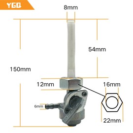 YGQ Generator Fuel Tank Shut Off Valve Gas Petcock for Predator Honda Centurion Duromax Powermate Powerhorse ETQ M16X1.5mm