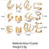 Rose Gold Hair Braids Dreadlock, 24 Pcs Non-Piercing Ear Clip