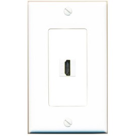 RiteAV - 1 Port HDMI 2.0 Decorative Wall Plate (White)