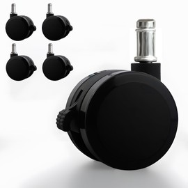 Chair Caster, Wheel, Urethane Chair, Caster Stopper, Fixed Legs Replacement, Modification, Fixed, Insert, Shaft Size 0.4 x 0.9 inches (11 x 22 mm), Set of 5, Furniture, Color Box, For Dolly, Scratch