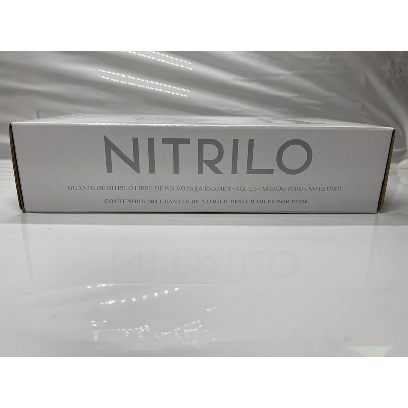Guante de Nitrilo Blanco Uniseal Talla Chica Caja con 100