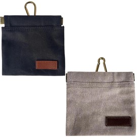 ZKFSIE Dog Treat Pouch 2-Pack, Treat Pouch for Dog Training Grey + Black, 12 X 12 Cm,Training Pouch with Carabiner Self-Closing Hand Free Walking Bag for Puppy Travel or Outdoor