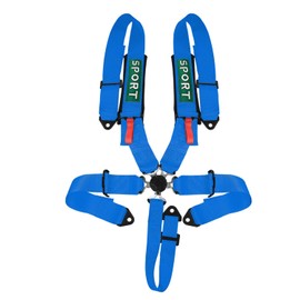 BESTZHEYU 5-Point Racing Harness Set SFI with Ultra Comfort Heavy Duty Shoulder Pads Universal Polyester 5 Point Harness for Bucket Seat