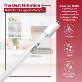 Express Water Ultraviolet Bulb UV Light – 10” UV-C Bulb – for Under Sink and Reverse Osmosis UV Water Filtration Systems – 1 GPM