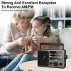 Jazmm AM FM Portable Radio Battery Operated Radio by 4X