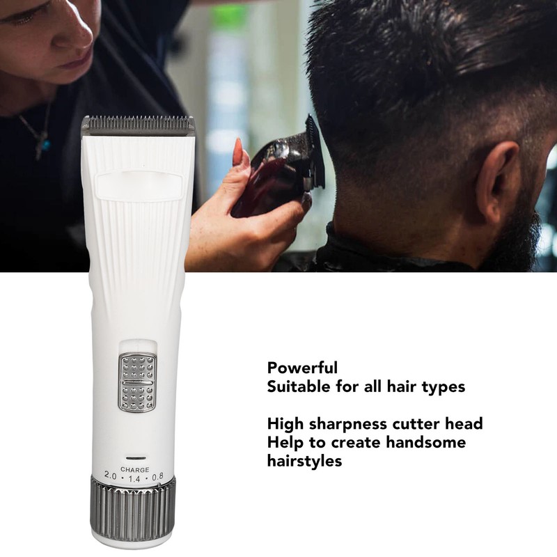 Electric Hair Clipper Rechargeable Hair Grooming Trimmer with 4 Guide