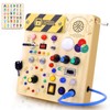 Busy Board,Montessori Toys for 1-3 Years Old, Wooden Toddler Toys,