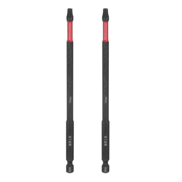HARFINGTON 2pcs Impact Tough Torx Drill Bit T25 6" Length
