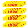 VERSA-TAGS 14.5 Inch Red & Yellow Adhesive Windshield Slogan Car