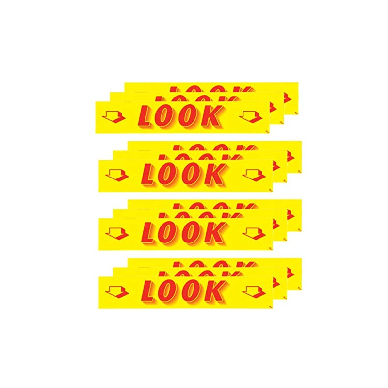 VERSA-TAGS 14.5 Inch Red & Yellow Adhesive Windshield Slogan Car