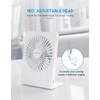 Zuvas Desk Fan Battery Operated Fan Rechargeable 180°Tilt Folding Personal