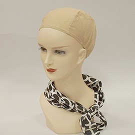 Lightsfolder Gauze Cotton Inner Cap, S - M (20.5 - 22.0 inches (52 - 56 cm), Skin Color, Beige, Medical Wig, Hat, Gentle on Scalp, nude