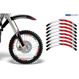 Wholesale Decals MX Dirt Bike Graphics kit Sticker Decal with Rim Trim and Number Plates Compatible with Honda CR125 2000-2001- Bold Race