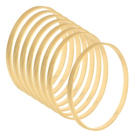 PATIKIL 8pcs 15cm Diameter Wooden Bamboo Floral Hoops Craft Rings DIY Wedding Wreath Decoration Dream Catcher Hanging Craft