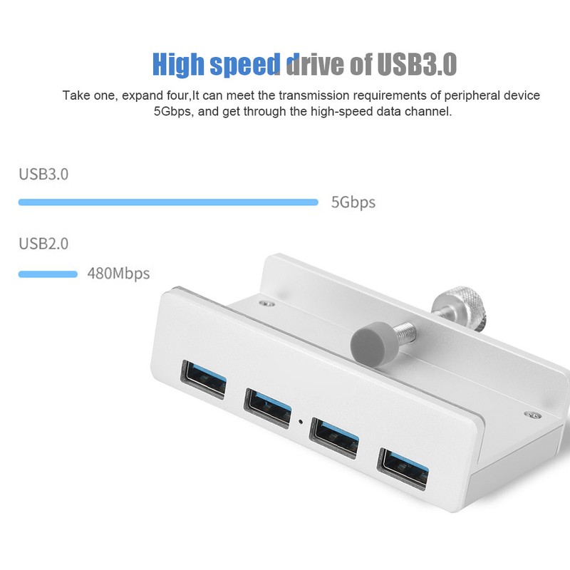 ORICO MH4PU Aluminum Alloy 4-Port 5Gbps USB3.0 HUB PC Notebook