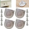 CTRICALVER 4PCS Flush Ring Pull Zinc Alloy Cabinet Drawer Pull