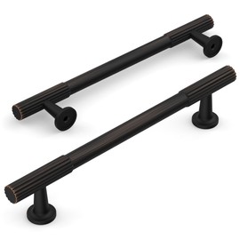 Amerdeco 10 Pack Oil Rubbed Bronze Cabinet Pulls 5 Inch(128MM) Hole Centers Kitchen Cabinet Handles Hardware Kitchen Handles for Cabinets Cupboard Handles Drawer Pulls ZH0071