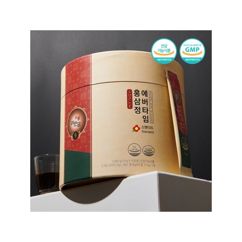 Ryewondam 6년근 홍삼정(스탠다드) 100포/원형지함/건강기능식품/면역력과 피로개선이 필요한 당신에게 6-Year-Old Red Ginseng