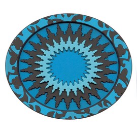 Mosaic Blue Soap Rest – Durable PVC Soap Holder, Water-Resistant & Shatterproof, 3.9 x 4.7 Inches