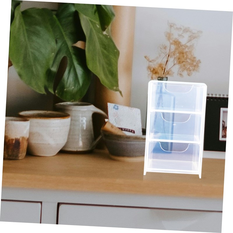 GLEAVI Multi Functional Acrylic Drawer Organizer Compartment Desk Storage Box