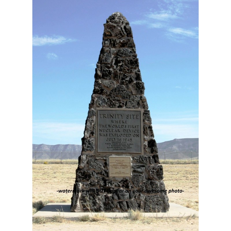 Trinity Nuclear Test Site MARKER PHOTO Ground Zero 1st Nuclear