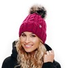 ELIMELI® 15568 Women's Winter Hat, Warm Knitted Hat with Bobble,