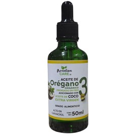 Aceite de Orégano Orgánico y Aceite de Coco Extra Virgen | Prensado en Frío| 87% en Carvacrol | 50 ml | Mas Cantidad para aquellos que Disfrutan de sus Beneficios por mas Tiempo